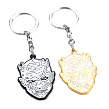 Single post Black nickel gold plating Hard enamel The Night King keychain